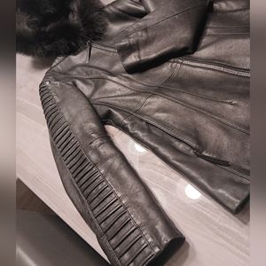 100% REAL Leather Parka